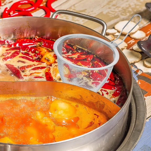 GAXIRE 3-Piece Stainless Steel Fry Basket Set Kitchen Cooking Tools for Frying and Straining