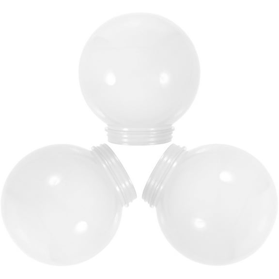 GAXIRE 3pcs Round Acrylic Light Bulb Covers White for Wall Lamp Fixtures and Home Lighting Decor