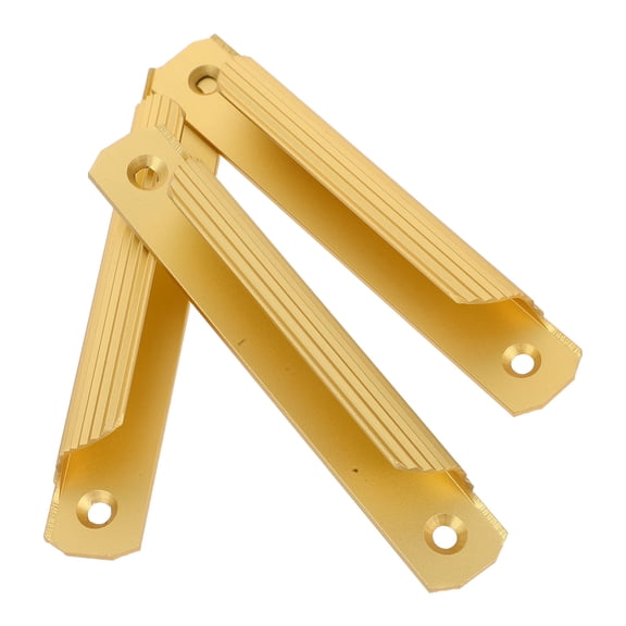 GAXIRE 3pcs Rectangular Golden Cupboard Handle Made Of Aluminum Alloy For Windows