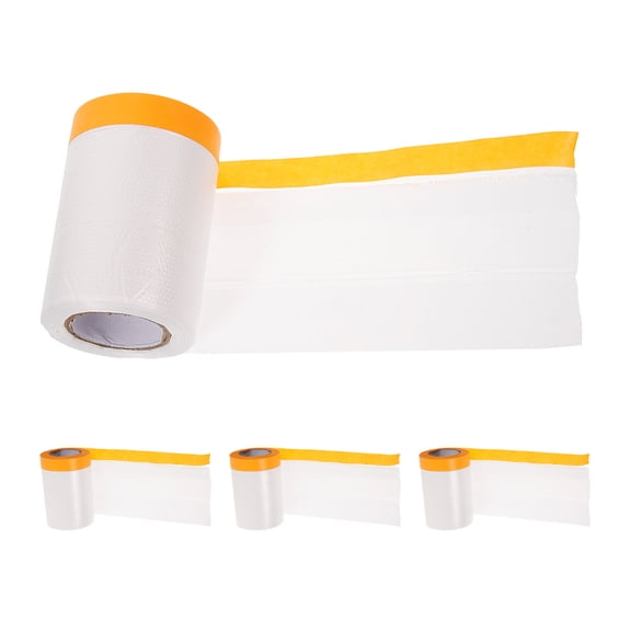 GAXIRE 4 Rolls Masking Paper for Painting Transparent Plastic for Automotive Painting for Homeowners