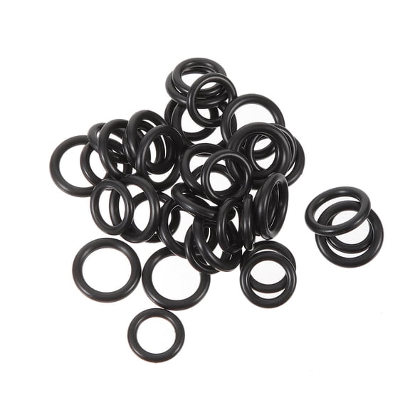 GAXIRE 40-Piece Black Rubber Gasket Set for Home Repair and Maintenance, Replacement Seals Kit
