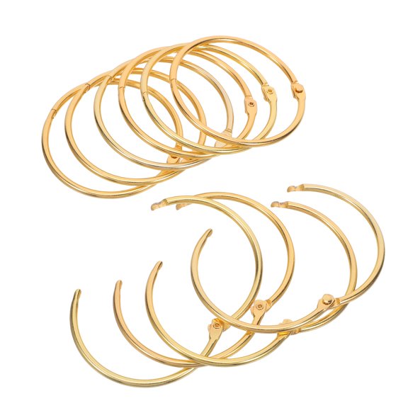 GAXIRE 48pcs Loose Leaf Binder Rings: Metal Book Rings for Index Cards - 50mm Inner Diameter Heavy Duty for Flashcards, Home, School & Office - Washi Tape Organizer