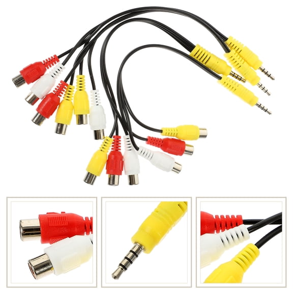 GAXIRE Red Audio Video Splitter Extension Cable for TV, DVD, Home Theater, and Multimedia Devices