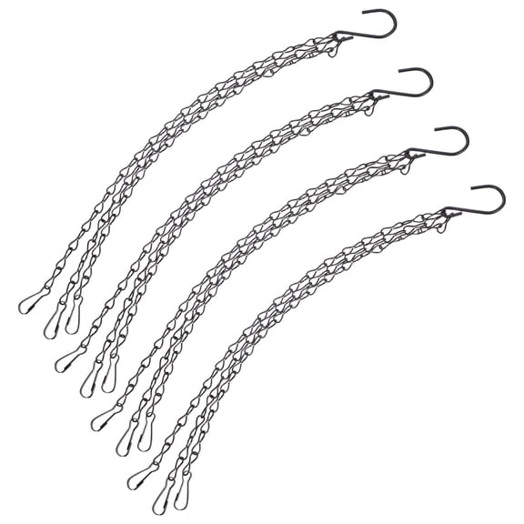 GAXIRE 4-Pack Metal Birdcage Hanging Chains with Hooks for Outdoor Garden, Patio, and Home Use