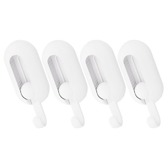 GAXIRE 4Pcs White Ceiling Hooks No Drill Adhesive Swivel Hooks for Hanging Lightweight Items 9x3.6x2.3cm ABS