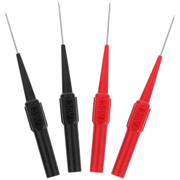 GAXIRE 4Pcs Copper Red Black Probes for Insulation Piercing and Non-Destructive Testing, 11.8 Inch Durable Electrical Test Tools