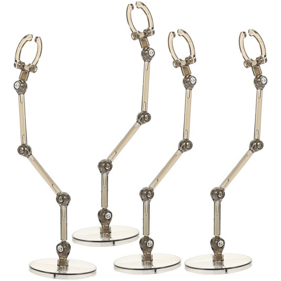 GAXIRE 4pcs Sturdy Action Figure Display Shelf Plastic Model Figurine Stand Household Model Rack