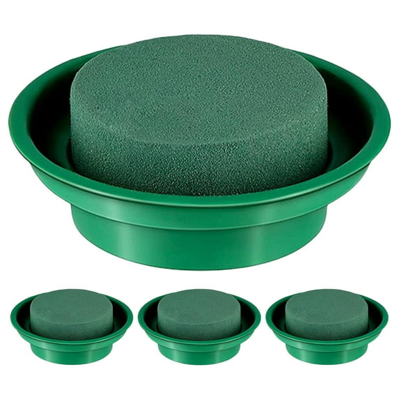 GAXIRE 4Pcs Green Floral Bases Easy Cut Flower Mud for Fresh Flower Arrangement and Decor