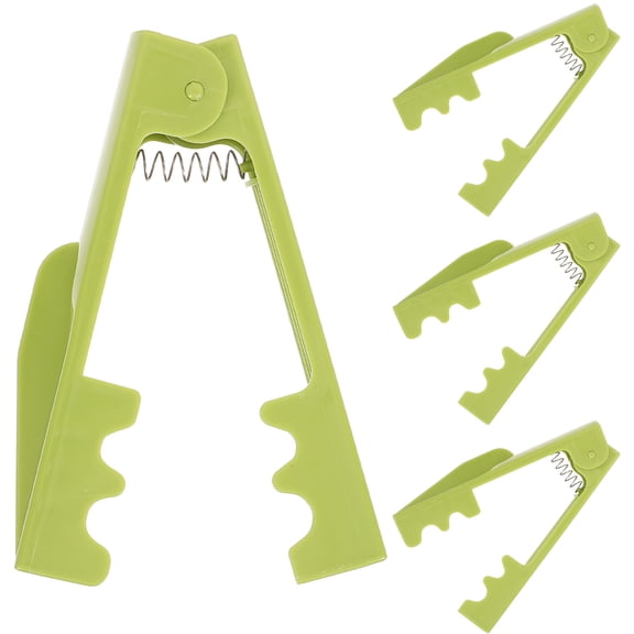 GAXIRE 4Pcs Leaf and Stem Strippers Green Plastic Clamp Shape for DIY Bouquet Making 5.4x1.3in