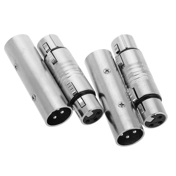 GAXIRE 4Pcs Metal Xlr Gender Changer Adapter Connectors for Microphone and Live Performance
