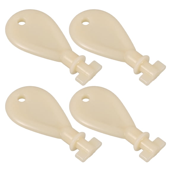 GAXIRE Set of 4 ABS Beige Lock Core Keys for Paper Dispenser, Toilet Paper Holder Lock Replacement