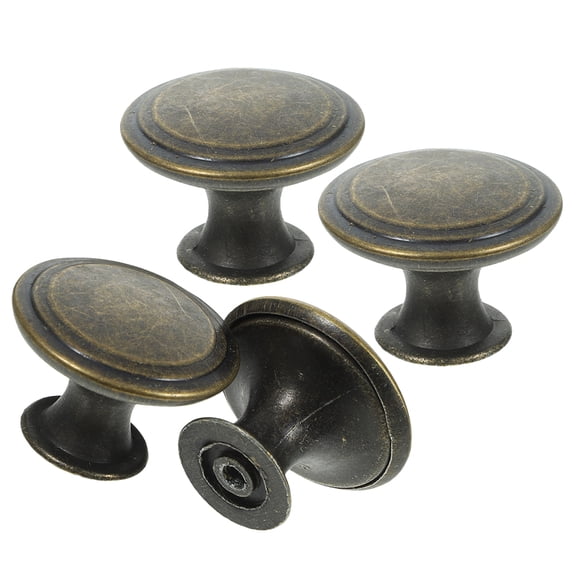 GAXIRE 4pcs Retro Cabinet Knobs Vintage Drawer Pull Handles 30 mm Kitchen Cabinet Knobs Furniture Hardware for Dresser Cupboard Wardrobe Boxes