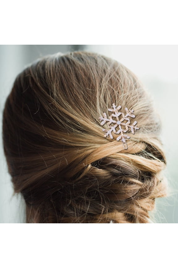 4 Pcs Snowflake Hair Pins for Women and Girls, Stylish Winter Hair Accessories, Elegant Design for Everyday Wear