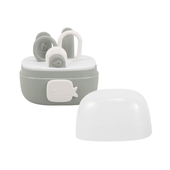 GAXIRE 4Pcs Toddler Nail Clippers Set in Light Green with Cartoon Design for Safe Nail Care