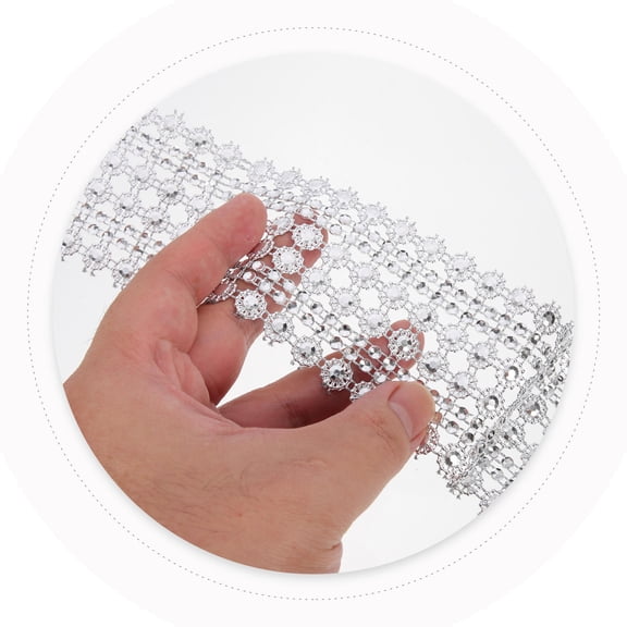 GAXIRE 4Pcs Wear Resistant Clothes Trim Silver Plastic Round Decorative Crafts Christmas