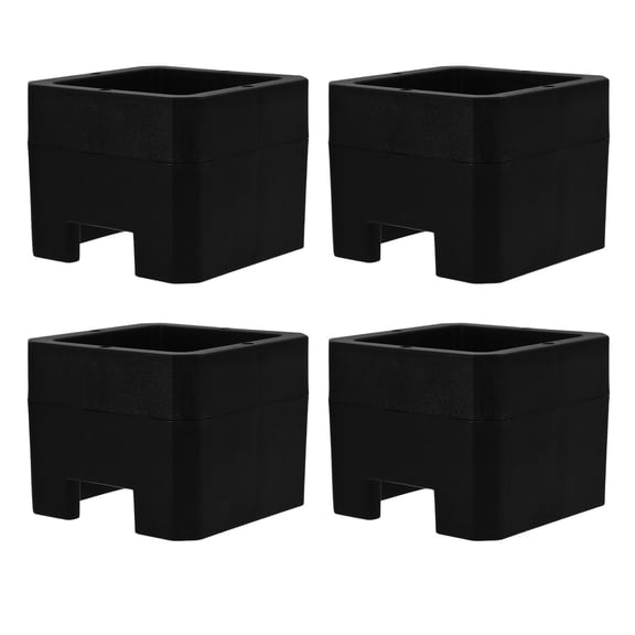 GAXIRE 4-Pack Bed Risers with Black Silicone Pads, Elevate Bed Height, Protect Floors, Ideal for Bedroom Furniture