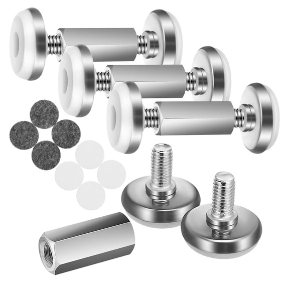 GAXIRE 4pcs Bedside Stopper Adjustable Headboard Stabilizer 304 Stainless Steel Easy Installation