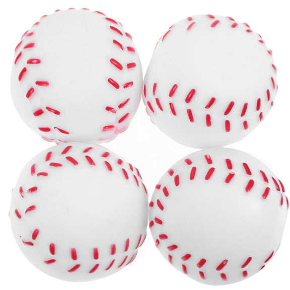 GAXIRE 4-Pack Rubber Dog Fetch Toys with Squeaky Sound for Outdoor Play, Training, and Interactive Pet Fun