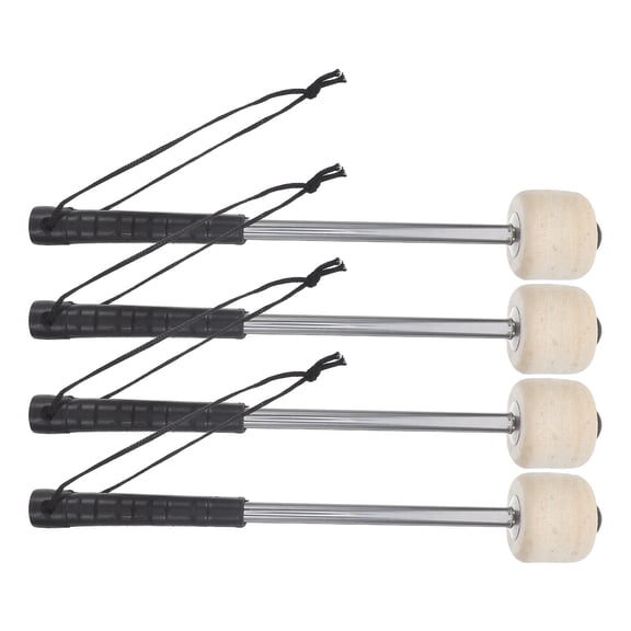 GAXIRE 4pcs Drum Mallets: Stainless Steel Marching Drumsticks - Percussion Mallets For Outdoor Events - Ergonomic Design For Precise Sound Control