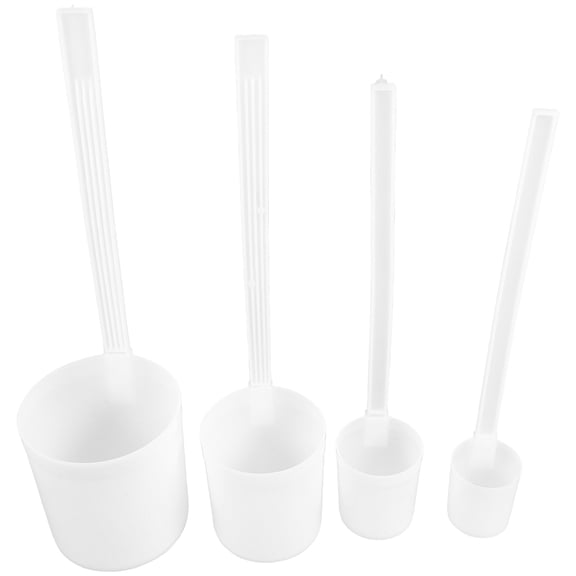 GAXIRE Plastic Serving Spoons White 4-Piece Set Kitchen Utensils for Adults Gatherings and Food Serving