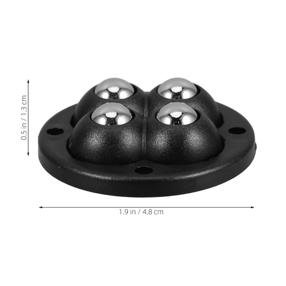 GAXIRE 4-Pack Black ABS Furniture Caster Wheels with 360 Swivel for Chairs, Sofas, Cabinets, and Office Furniture
