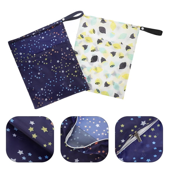 GAXIRE Change of Clothes Bag for School, Multi-Use Wet Bag, Polyester, 4 Pack