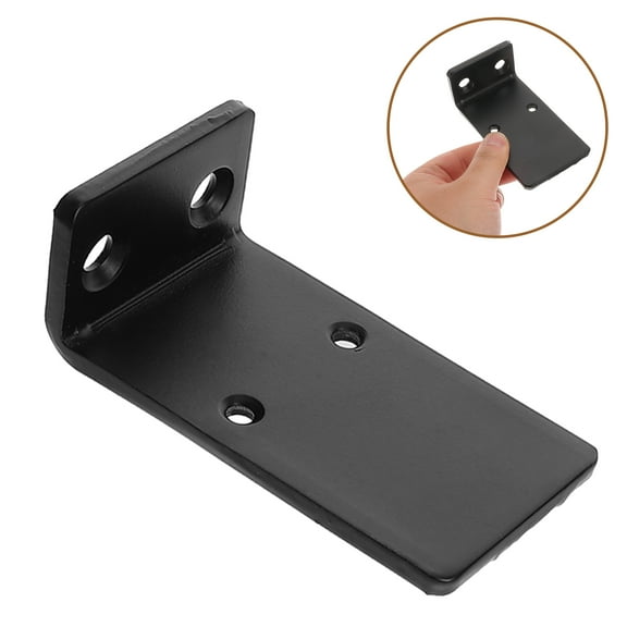 GAXIRE 4pcs Triangle Shelf Bracket Black Steel Support For Homeowners Living Room