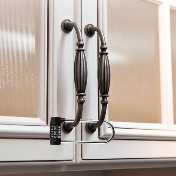 GAXIRE 5 Digit Combination Password Lock U Shaped Hanging Lock for Cabinet Doors