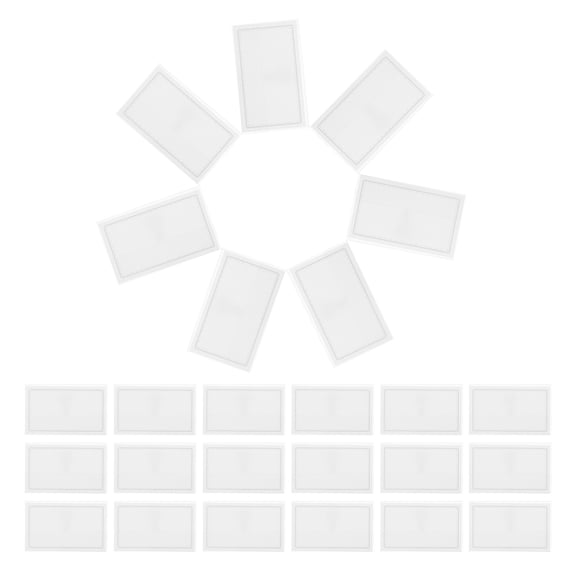 GAXIRE 50 Pcs Transparent PVC Badge Protectors for Office ID Card Holders, Multi-Color Design, Clear Cover