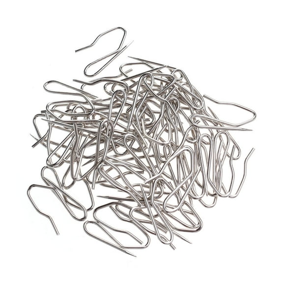 GAXIRE 50PC Heavy Duty Drapery Hooks Stainless Steel Hooks for Kitchen and Bathroom