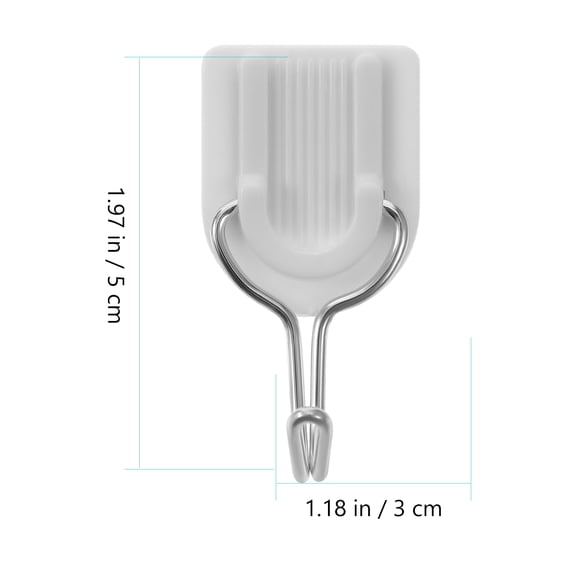 GAXIRE 50pcs Plastic Sticky Hooks No Punching Required for Hanging Items, Easy to Use for Travel and Home Organization