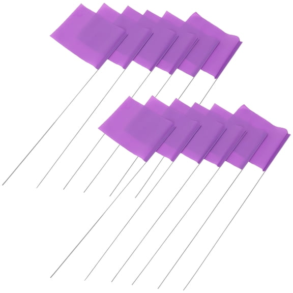 GAXIRE 50Pcs Lawn Flags for Outside Purple with High Visibility and Reusable Features