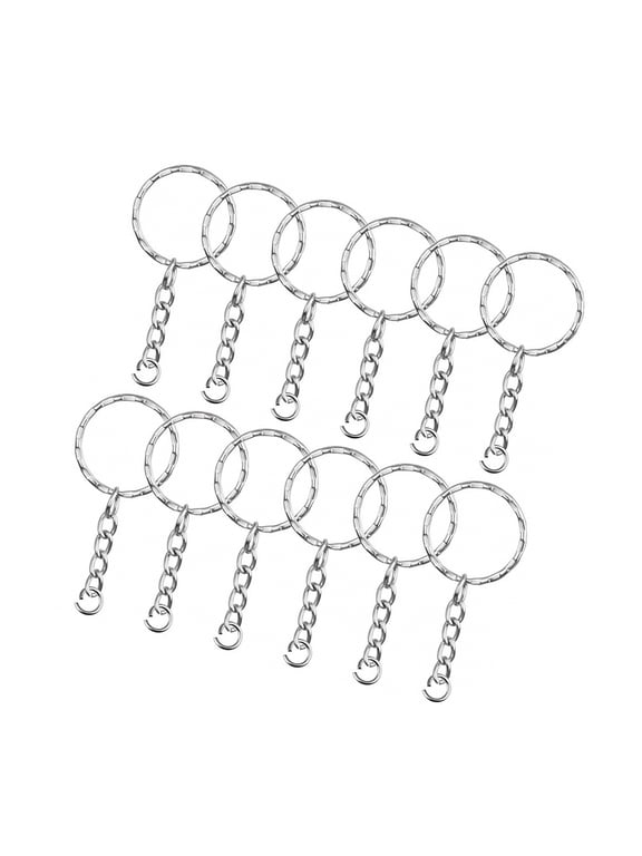 50 Pcs Metal Keys Bulk Set with Finish, Sturdy Keychain Accessories for Crafts and Projects