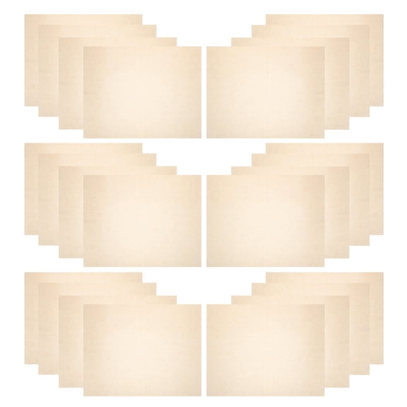 GAXIRE 50Pcs Semiripe Rice Paper for Calligraphy Light Brown Antique Style Art Practice Sheets