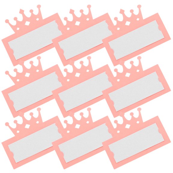 GAXIRE 50pcs Birthday Party Crown Tent Card Place Cards Wedding Name Table Card Table Reserved Cards For Banquets And Table Settings