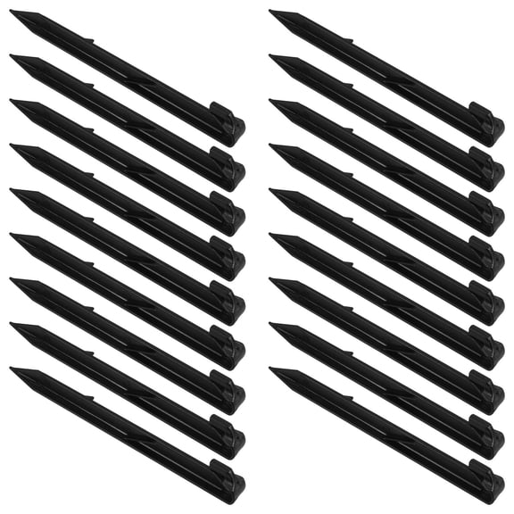 GAXIRE 50pcs Canopy Stakes Ground Pegs PP Anchoring Gardening Black for Outdoor Enthusiasts
