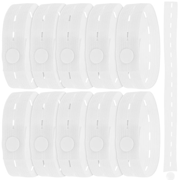 GAXIRE 50Pcs Elastic Clothes Organizer Straps with Button for Closet and Drawer Storage