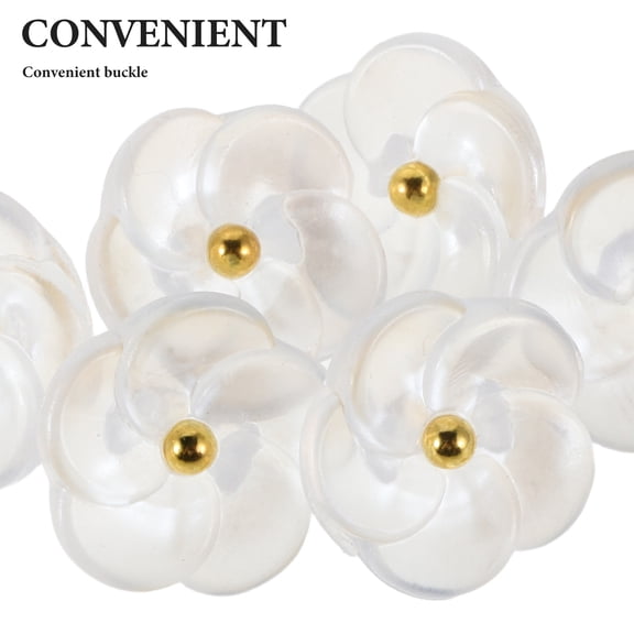 GAXIRE 50pcs Flower Shaped Craft Buttons for Sewing, Projects, Scrapbooking, and Decorative Accessories