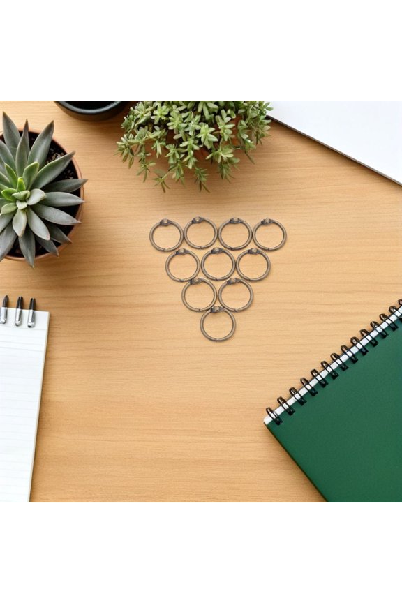 50pcs Metal Binder Rings: Heavy Duty Book Binding Discs - Hinged Snap Open Rings for Notebooks Planners - Iron Catalog Circles for Journals Reports