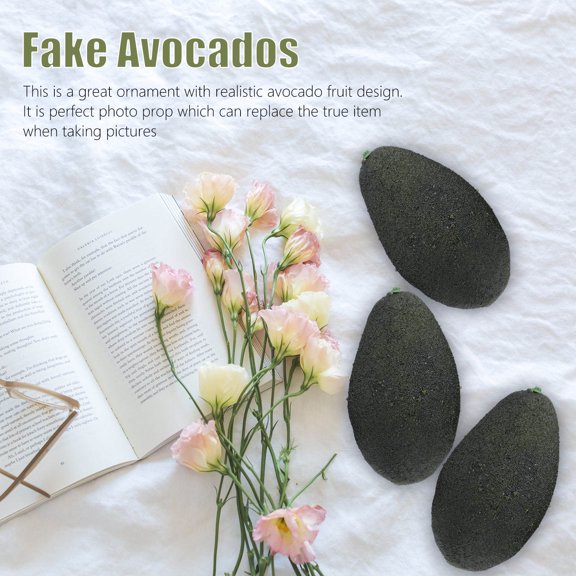 GAXIRE 5Pcs Artificial Greenery Fruits Faux Avocados with Realistic Colors Perfect for Photography and Home Decor
