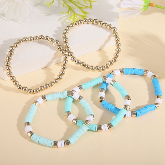 GAXIRE 5Pcs Handmade Bracelet Set for Girls and Women Retro Style for Birthday Festival