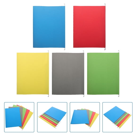 GAXIRE 5-Pack Hanging File Folders with Large Opening for Easy Document Access and Organized Paper Storage