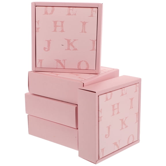 GAXIRE 5Pcs Pink Packaging Box for Handmade Soap with Flip Lid Elegant Storage for Small Businesses