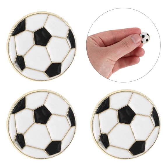 GAXIRE 5Pcs Soccer Backpack Badge Multiuse Zinc Alloy Brooch for Football Fans and Event Souvenirs
