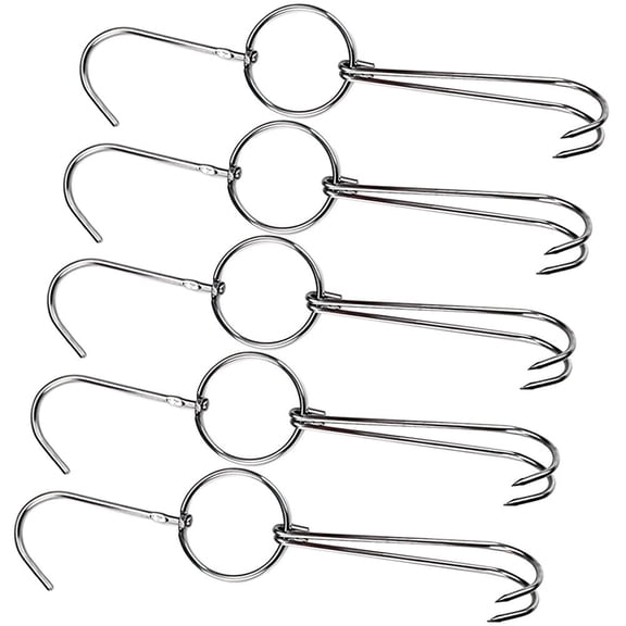 GAXIRE 5-Pack Stainless Steel Poultry Hanging Hooks for Barbecue Cooking Grilling Kitchen Tools