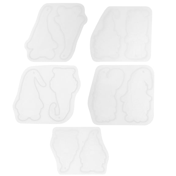 GAXIRE 5Pcs White Silicone Molds for Epoxy Resin and Christmas Decorations by Family