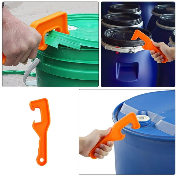 GAXIRE Manual Can Opener Set, 5 Pieces Orange, Includes Paint Can Lid Opener and Kitchen Tools for Easy Use