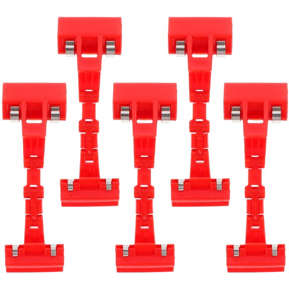 GAXIRE 5pcs Supermarket Price Holder: Display Clips Hanging Tabs For Signs Clamp Merchandise Sign Clip Price Holder For Retail