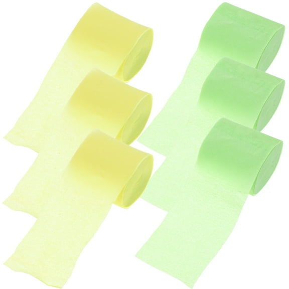 GAXIRE 6 Rolls Crepe Paper Streamer for Diy Craft and Background Decoration in Assorted Color