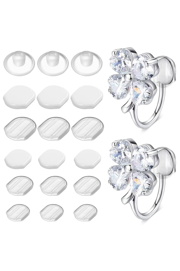 60 Pcs Small Silicone Earring Pads for Ear Clips, Comfortable and Soft, Ideal for Everyday Wear